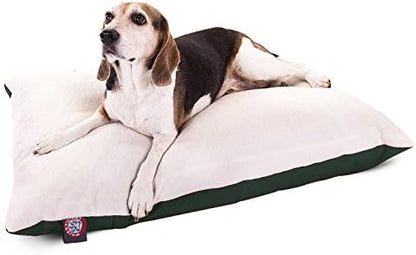 Majestic Pet Rectangle Medium Dog Bed Washable – Removable Slipcover Pet Bed – Dog Crate Bed Super Value Pillow Dog Bed – Dog Kennel Bed for Sleeping - Dog Bed Medium Breed 30 x 40 Inch – Green