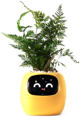 PLANTSIO Smart Pet Planter APP AI Robot Garden Flower Pot Gift, Yellow