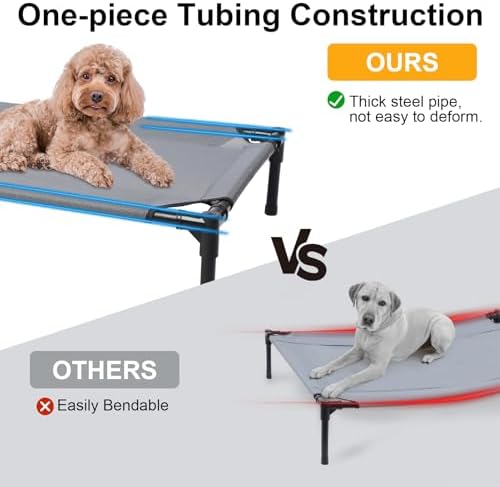 34'' Outdoor Elevated Dog Bed,Raised Dogs Bed,Dog Cot,Dog Cooling Bed-Small