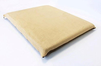 Luxurious Comfort Solid Pad Memory Foam Pet Dog Bed with Inner Waterproof Case and External Cover for Medium and Large Dogs + Free 2nd Cover (Complete Bed - 45"x27"x3", Coral Fleece - Beige)