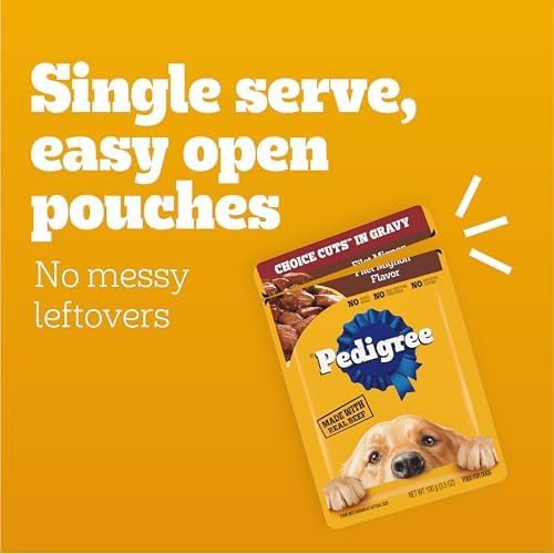 Pedigree Choice Cuts Wet Dog Food Pouch, Grill Inspired, 3.5 oz, 18 Count