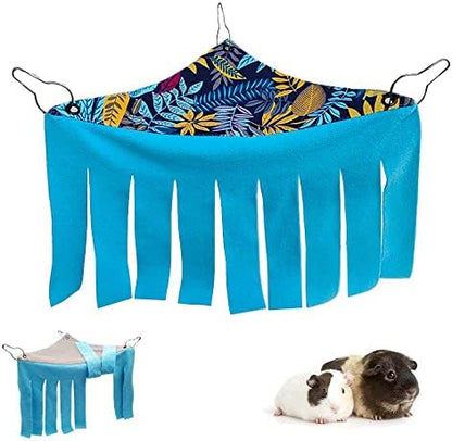 RIOUSSI Guinea Pig Hideout Hideaway Corner Fleece Toys Cage Accessories