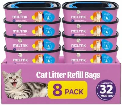 8 Pack Cat Litter Refill Bags, Litter Refill Bags Cartridge, 184 Total FT