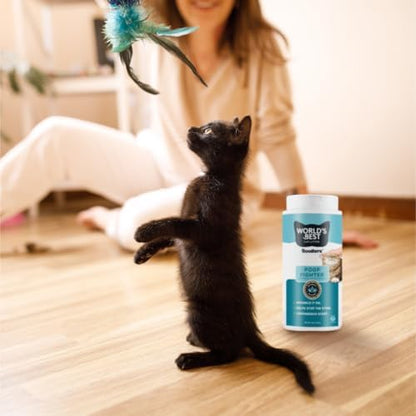 World's Best Cat Litter Boosters Poop Fighter, 18 oz Canister, Pack of 2