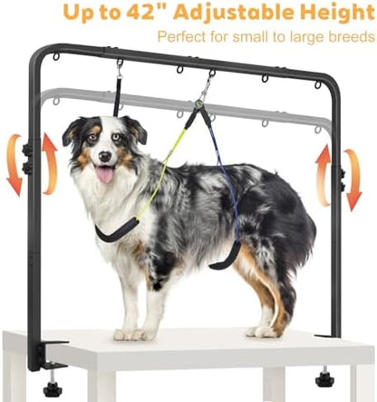 Adjustable Pet Grooming Arm with Clamp for Small & Medium Large Dogs,58"
