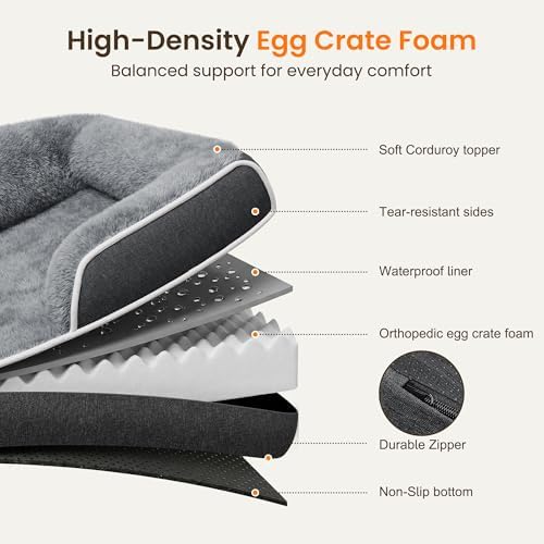 Orthopedic Dog Bed for Extra Large Dogs, 45"x30" XL Dog Couch Bed