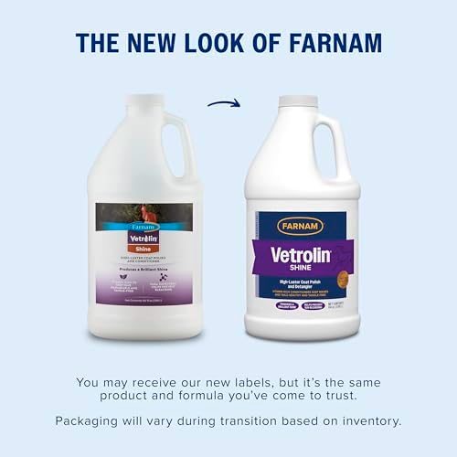 Farnam Vetrolin Shine, High-Luster Coat Polish and Detangler 64 oz.