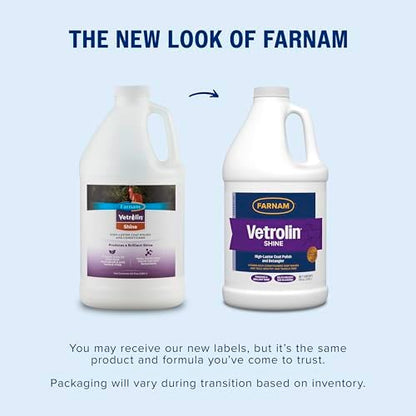 Farnam Vetrolin Shine, High-Luster Coat Polish and Detangler 64 oz.