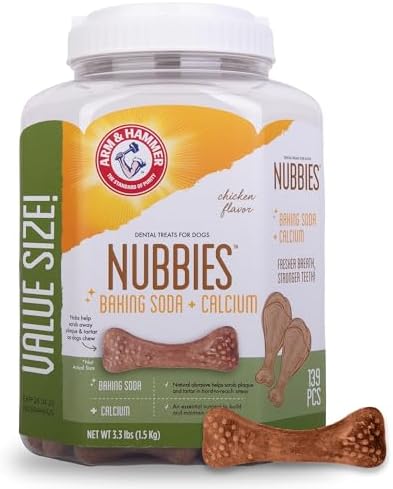 Arm & Hammer Nubbies Dental Treats Value Size, Chicken Flavor, 139 Count