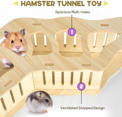Hamster Tunnel Hideout Climbing Ladder for Burying in Hamster Bedding or Connecting with Hamsters Nut Stuff Hamsters Cage Accessories