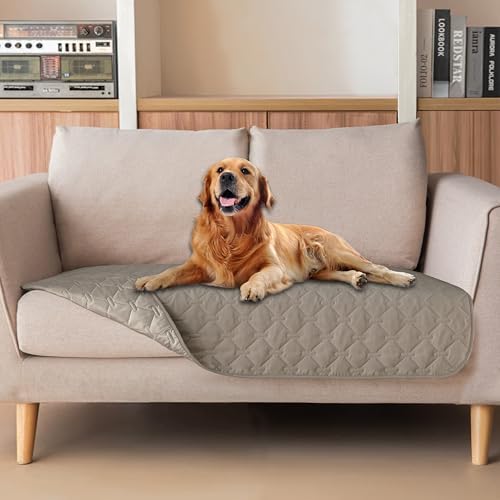 gogobunny Waterproof Loveseat Cover, Reversible Dog Cat Blanket for Couch