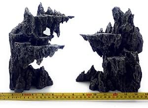 Allcolor Aquarium Rock Decor, Sky City Aquascape for 10+ Gallon Tanks
