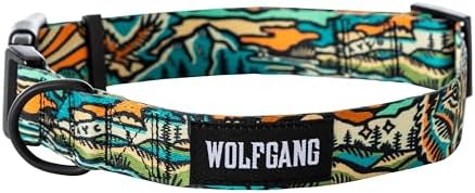 Wolfgang Wide Venture Dog Collar Wildwolf Print Medium