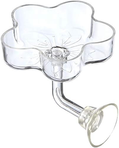 Aquarium Shrimp/Small Fish Feeding Dish Feeder Dish, Acrylic Material, Mini Size (Sakura Shaped)