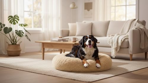 The Dog’s Bed Donut Dog Bed, Machine Washable Removable Zip Cover XL (45")