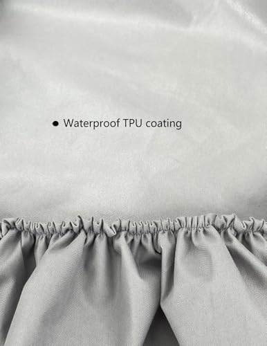 Round Dog Bed Sheet Covers Replacement Washable Waterproof Plastic Slip Cover for 44 to 45 inch Light Grey