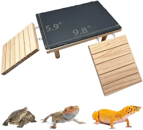 Bearded Dragon Basking Platform Reptile Hideout Climbing Tank Accessories