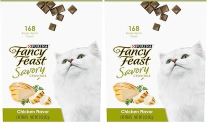 Fancy Feast Purina Limited Ingredient Cat Treats, Savory Cravings Chicken Flavor - 3 oz. Box (Pack of 2)