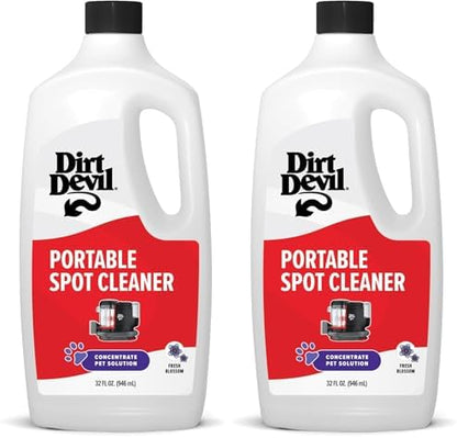 Dirt Devil Pet Portable Spot Cleaner Solution,32 oz.,Fresh Blossom Scent,Upholstery and Carpet Shampoo Solution,Eliminates Pet Messes and Odors,Pair Portable Spot Cleaners,(Pack of 2)