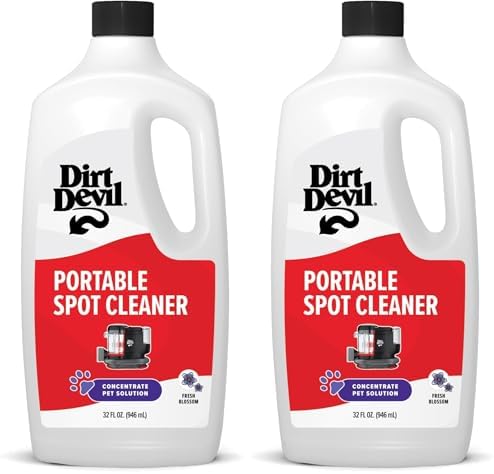 Dirt Devil Pet Portable Spot Cleaner Solution,32 oz.,Fresh Blossom Scent,Upholstery and Carpet Shampoo Solution,Eliminates Pet Messes and Odors,Pair Portable Spot Cleaners,(Pack of 2)