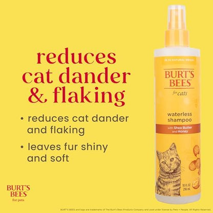 Burts Bees for Pets Waterless Cat Shampoo Spray, 10 Fl Oz, 2-Pack