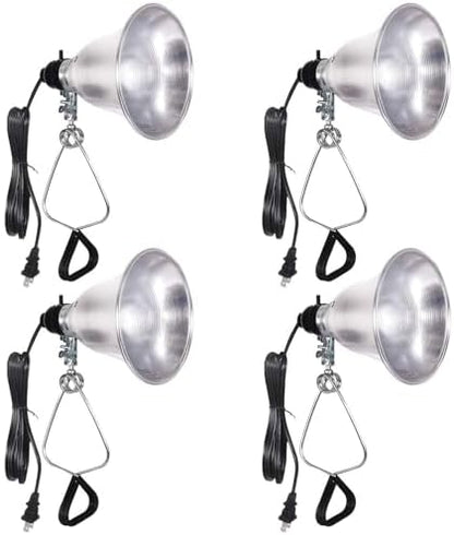 Simple Deluxe 4-Pack Clamp Lamp Light with 5.5 Inch Aluminum Reflector up to 60 Watt E26 (no Bulb Included), 6 Feet Cord
