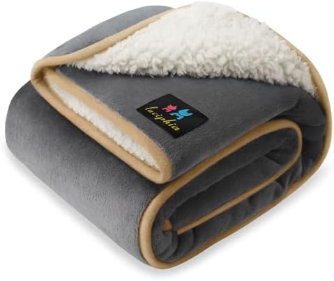 Luciphia Waterproof Blanket for Large Dog, Reversible Sherpa Couch Cover