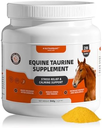 Horse Taurine Supplement Powder for Performance & Nerve Support | Equine Taurine with Magnesium for Focus, Muscle & Stress Balance | Daily Feed Powder 28-Day Supply
