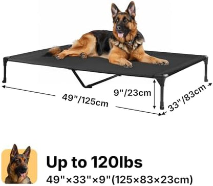 Veehoo Cooling Elevated Dog Bed, Portable Raised Pet Cot with Washable & Breathable Mesh, No-Slip Feet Durable Dog Cots Bed for Indoor & Outdoor Use, X Large, CWC1803-XL
