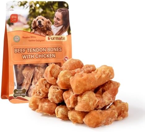 Chicken Wrapped Beef Tendon Bones Dog Chews, Rawhide-Free, 10.6 oz