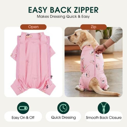 Kuoser Dog Recovery Suit, Anti-Licking Pajamas for Wounds