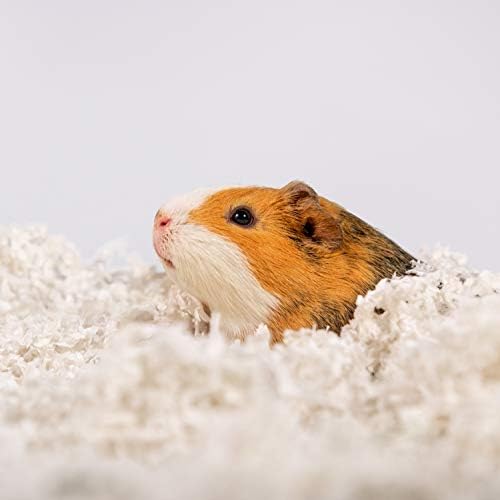 PETSPICK Uber Soft Paper Pet Bedding for Small Animals, White, 56L