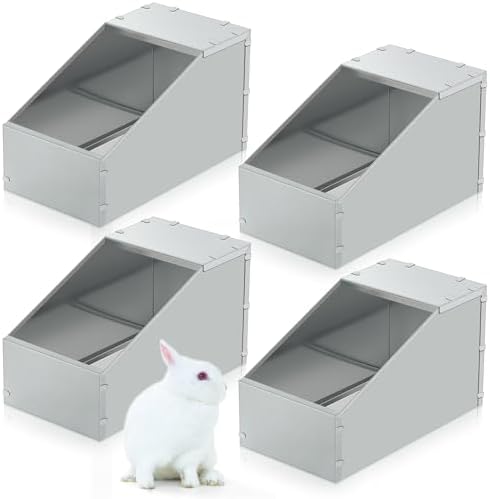 4 Pcs Galvanized Metal Rabbit Nesting Box, 16 * 11.5 * 11.5 Inch