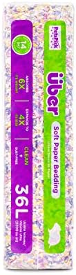 PETSPICK Uber Soft Paper Pet Bedding for Small Animals, Pastel Confetti, 36L