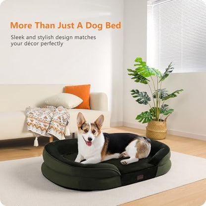 Dwanton Orthopedic Waterproof Medium Dog Bed Sofa, Gel Memory Foam, 36"