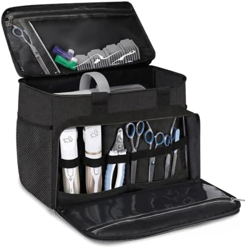 Dog Cat Grooming Bag for Vacuum,Scissors,Dog Grooming Kit Supplies