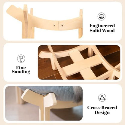 CHEERHOME PETS Elevated Cat Bed for Indoor Cats Couch Sofa Flower
