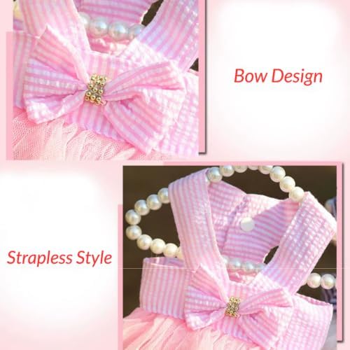 Bunny Dress Rabbit Tutu Skirt Holiday Outfit for Ferret (White,XL)