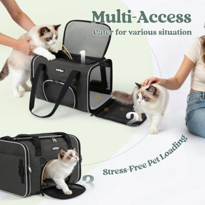 rabbitgoo Cat Carrier Soft with Safety Buckles, Sturdy Comfortable Pet Bag