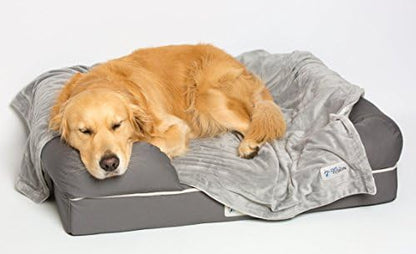 PetFusion Premium Ultra Soft Dog and Cat Blanket, Grey or Brown