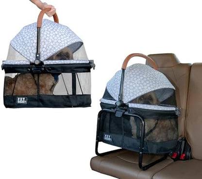 Pet Gear No-Zip View 360 Pet Carrier & Car Seat, 20", Spotted White