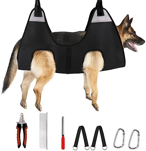 Supet Dog Grooming Hammock for Nail Trimming, Pet Grooming Hanging Harness