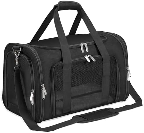 Soft-Sided Cat/Dog/Pet Carrier, Collapsible Pets Travel Carriers