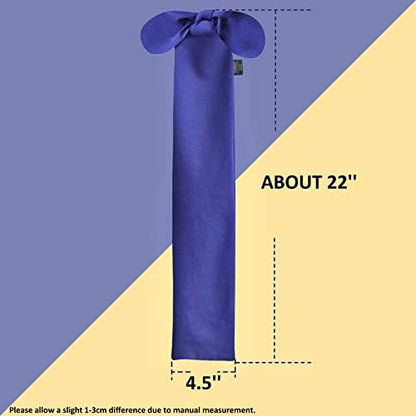 Harrison Howard Stretchy Tail Guard - Breathable Horse Tail Protection, Slip On Design, 2 Strand Closure Straps, 22" L Length - Navy