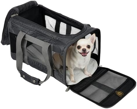 Sherpa Original Deluxe Travel Pet Carrier, Airline Approved & Guaranteed On Board - Charcoal Gray, Medium