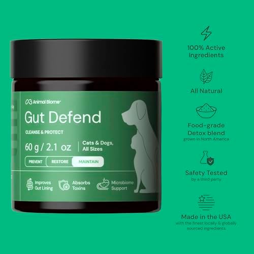 Animal Biome Gut Defend for Dogs & Cats, Gut Detox & Immune Support, 60g