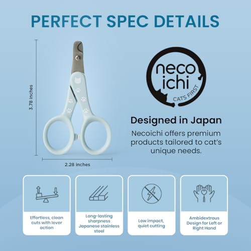 Necoichi Purrcision Stainless Steel Cat Nail Clipper, Made in Japan (Mint)
