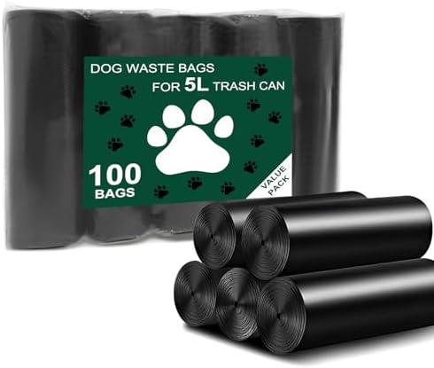Dog Waste Bags - 100 Pcs Dog Poop Bags for 5L Dog Poop Trash Can Outside