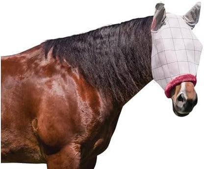 Farnam SuperMask II Horse Fly Mask with Ears, Average Size, Color May Vary