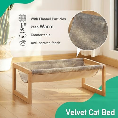 Kiplant Elevated Cat Bed, Large Hammock for Outdoor, 25 X 16.5 Inch Pet Furniture for Kitty, Puppy, Rabbit, Bunny and Small Animals